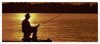 DNSEMP-L-320-BZ Gone Fishing (Dock) Bronze